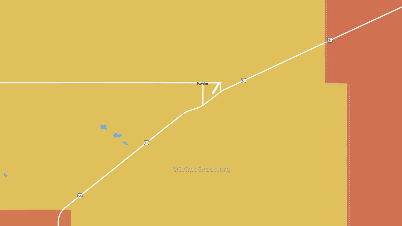 Fowler, KS Map of Murder Rates