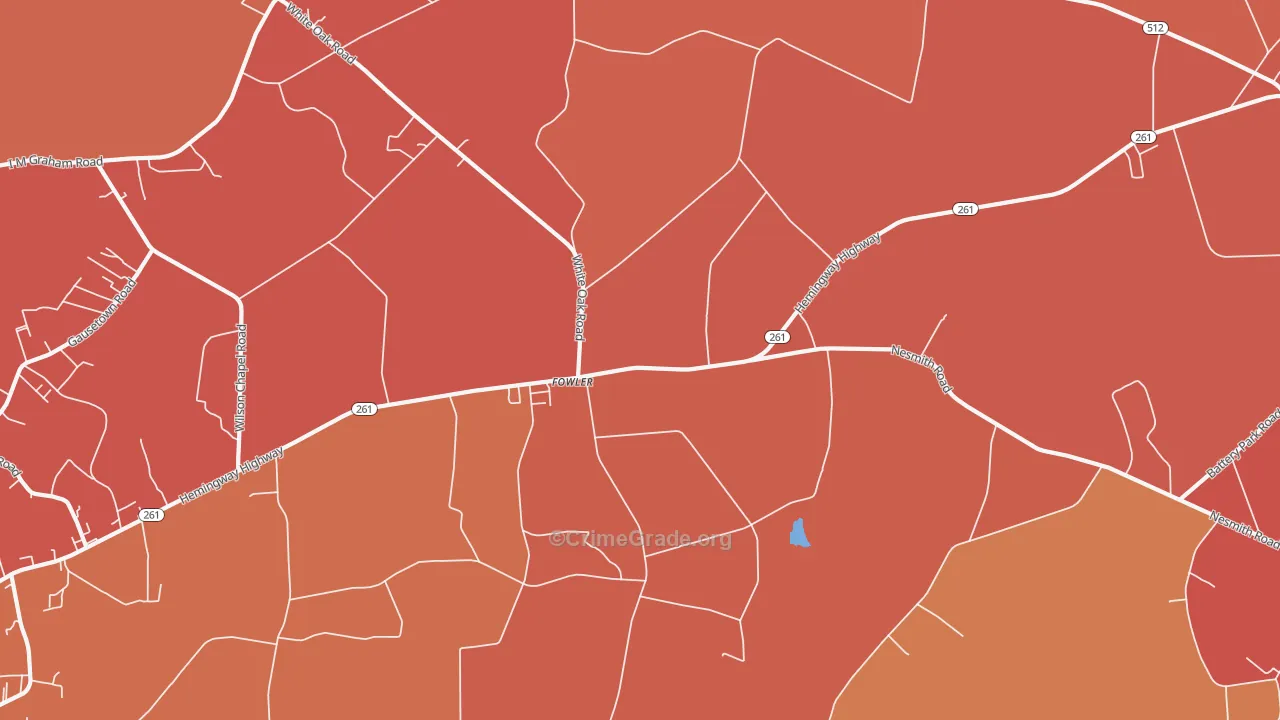Fowler, SC Map of Murder Rates