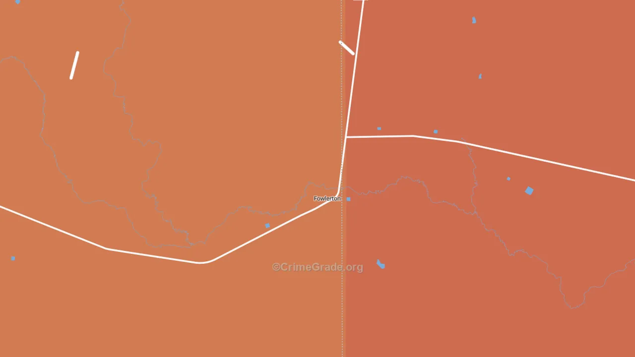 Fowlerton, TX Map of Murder Rates