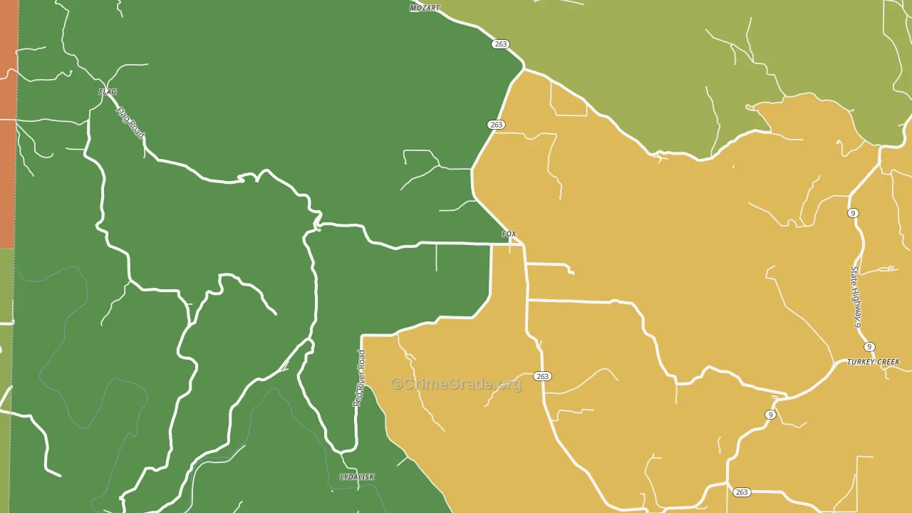 Fox, AR Map of Murder Rates