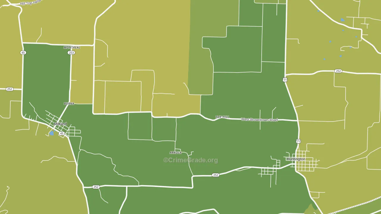 Fox Hill, AR Map of Murder Rates