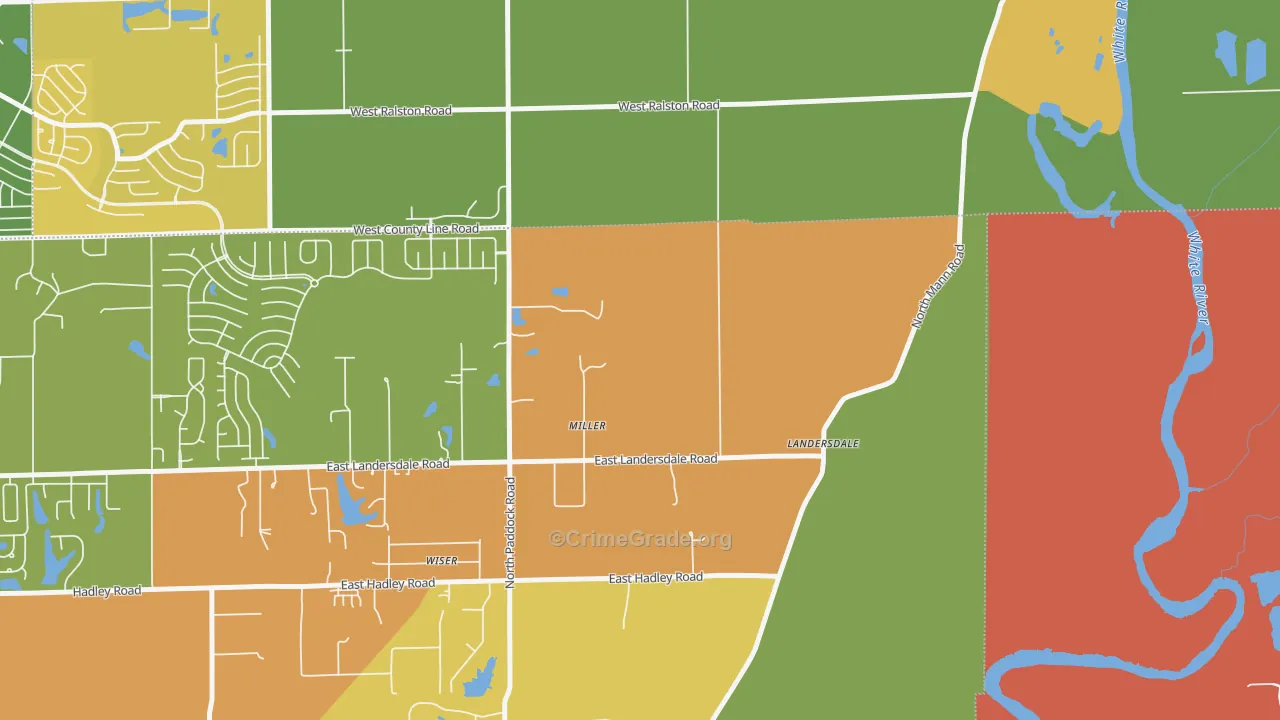 Fox Hill, IN Map of Murder Rates