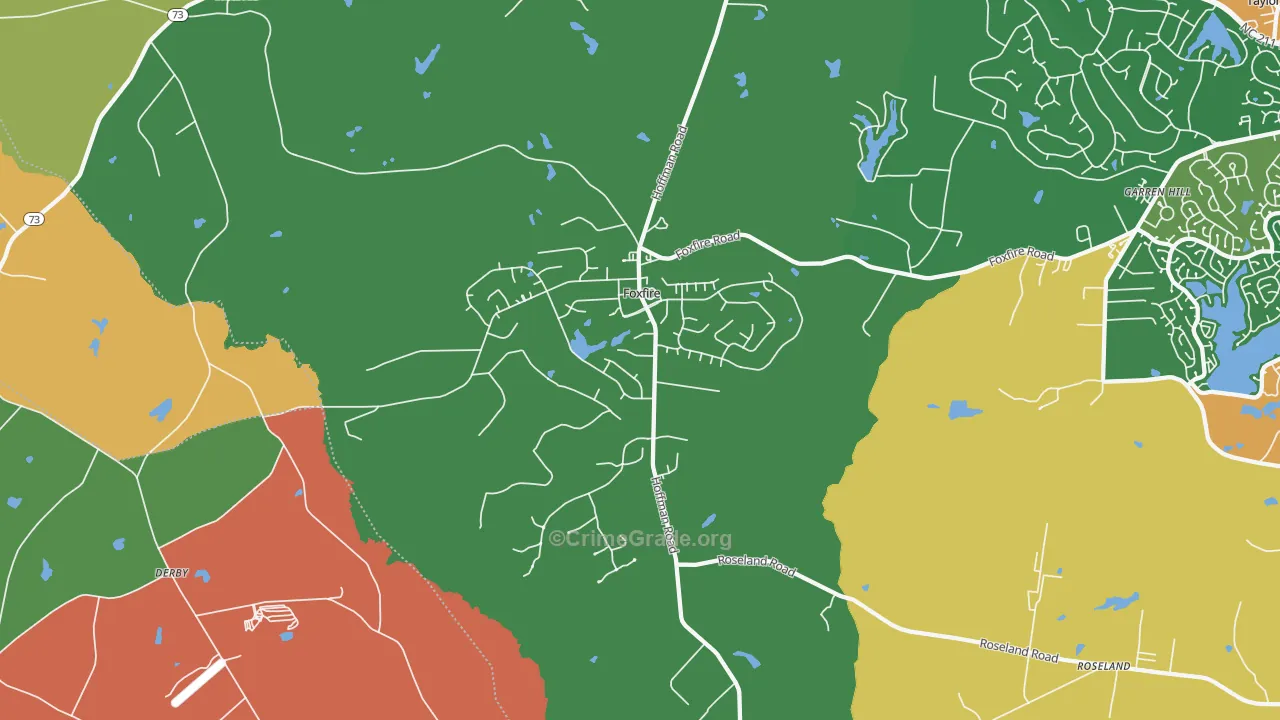 Foxfire, NC Map of Murder Rates