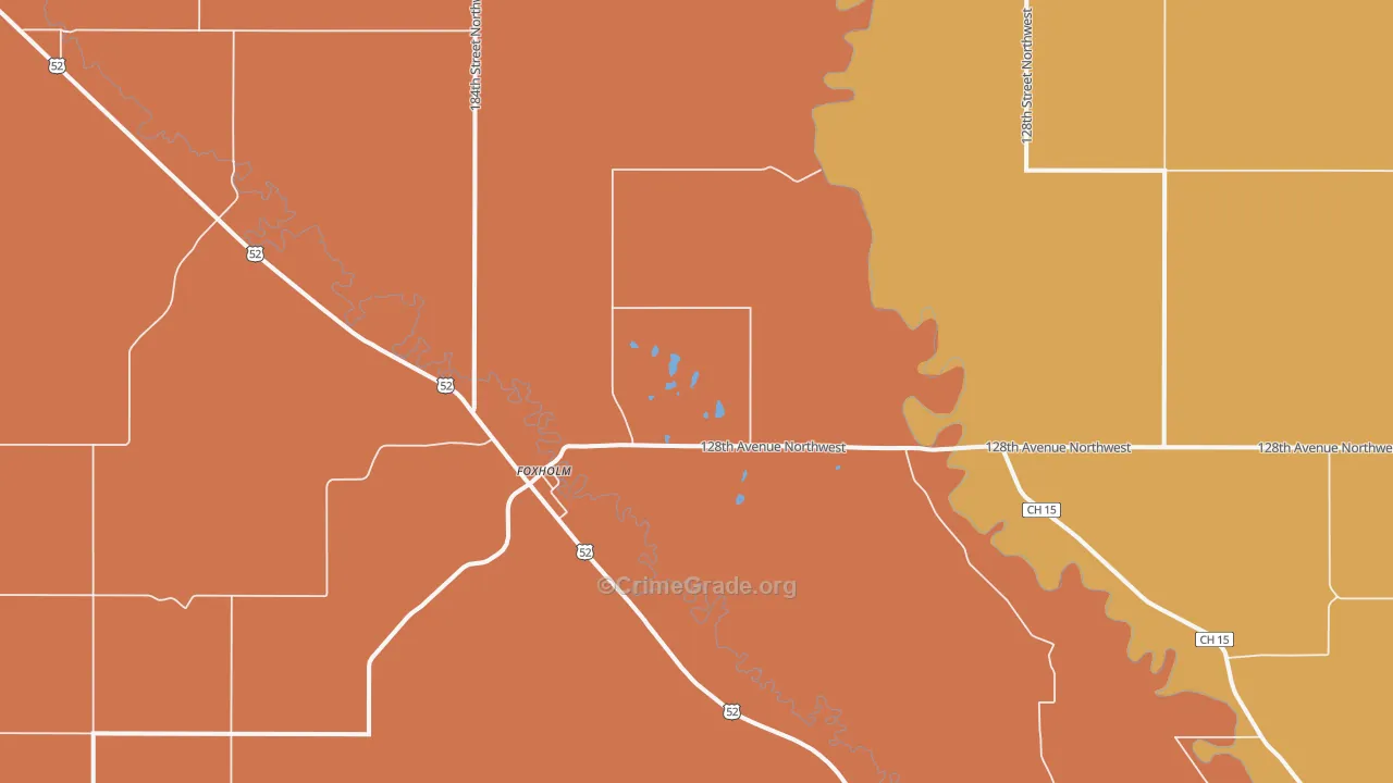 Foxholm, ND Map of Murder Rates