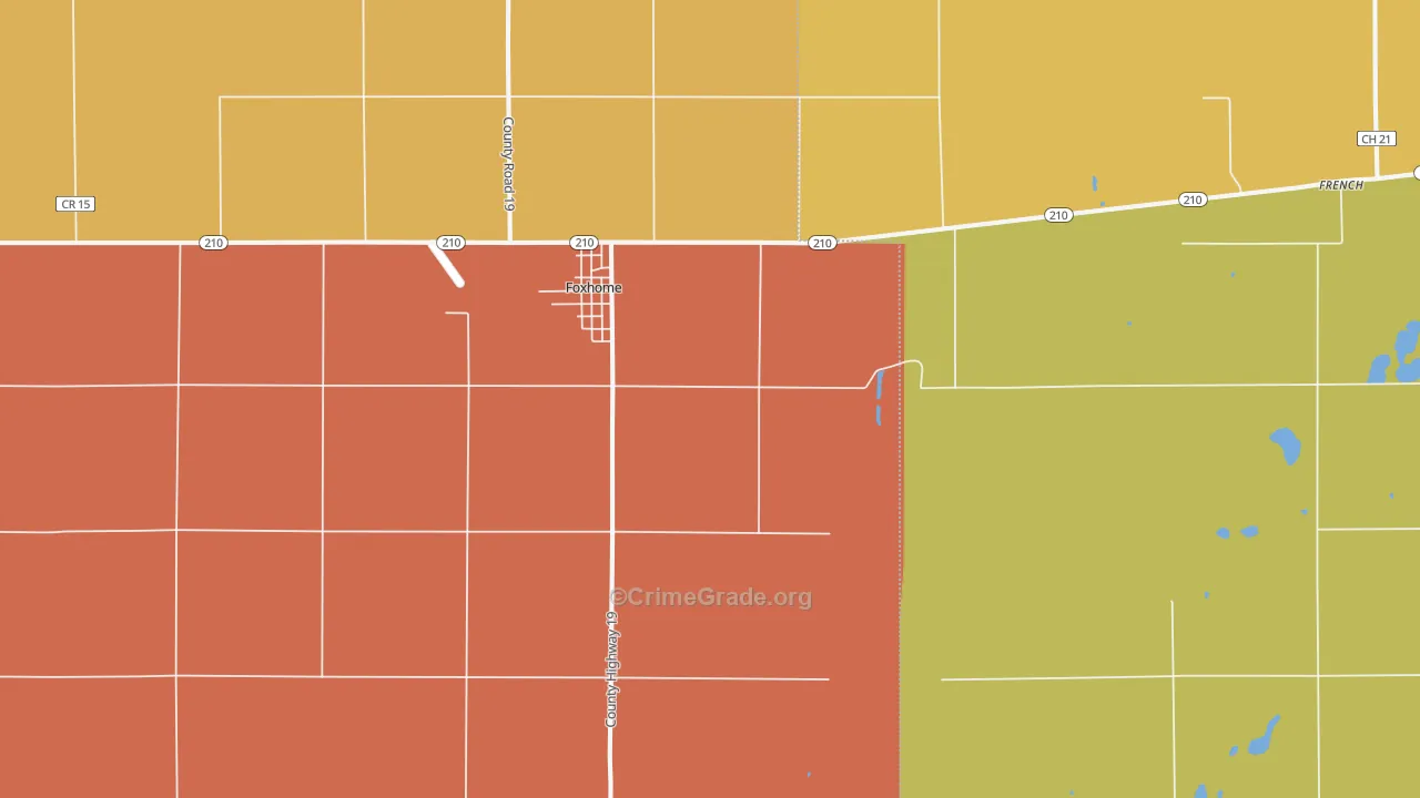 Foxhome, MN Map of Murder Rates