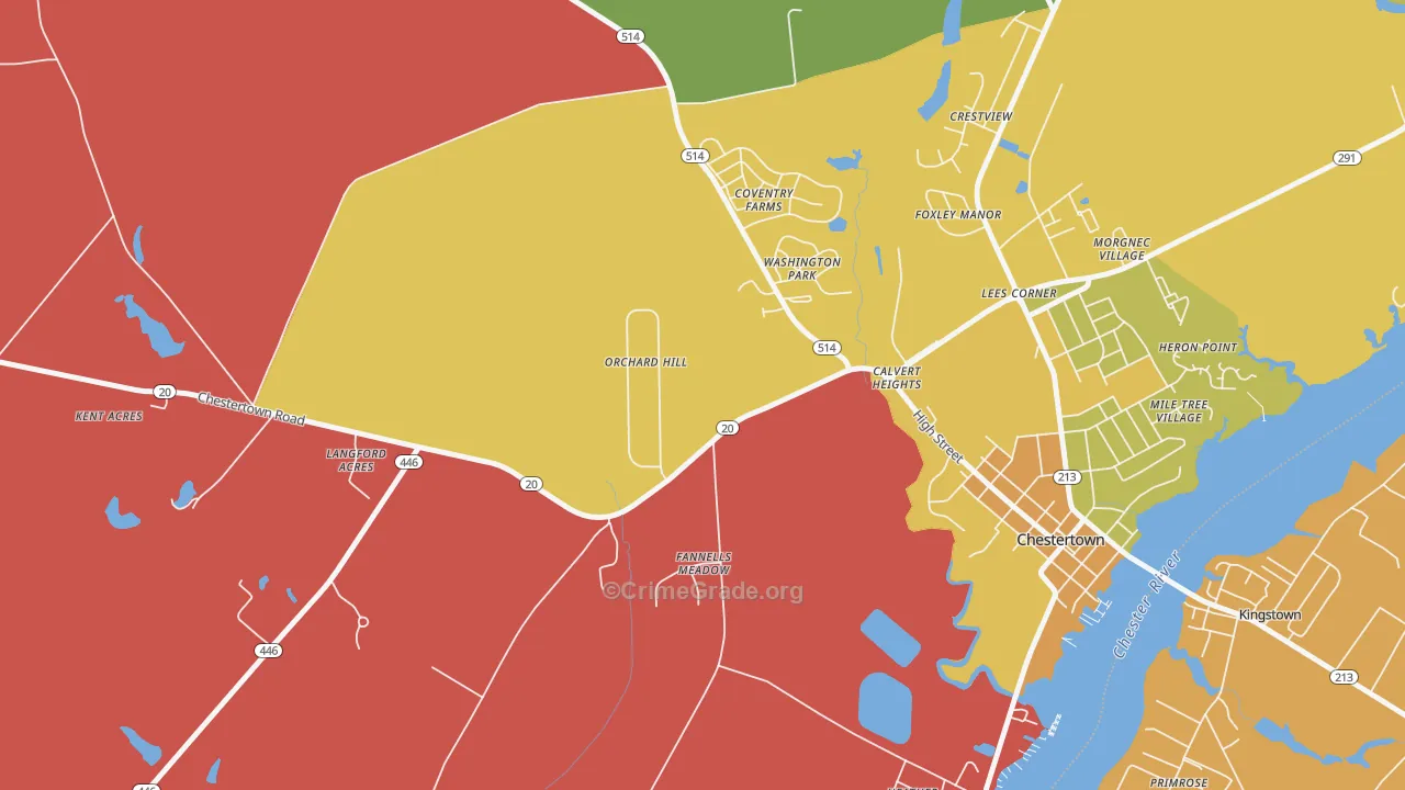 Foxley Manor, MD Map of Murder Rates