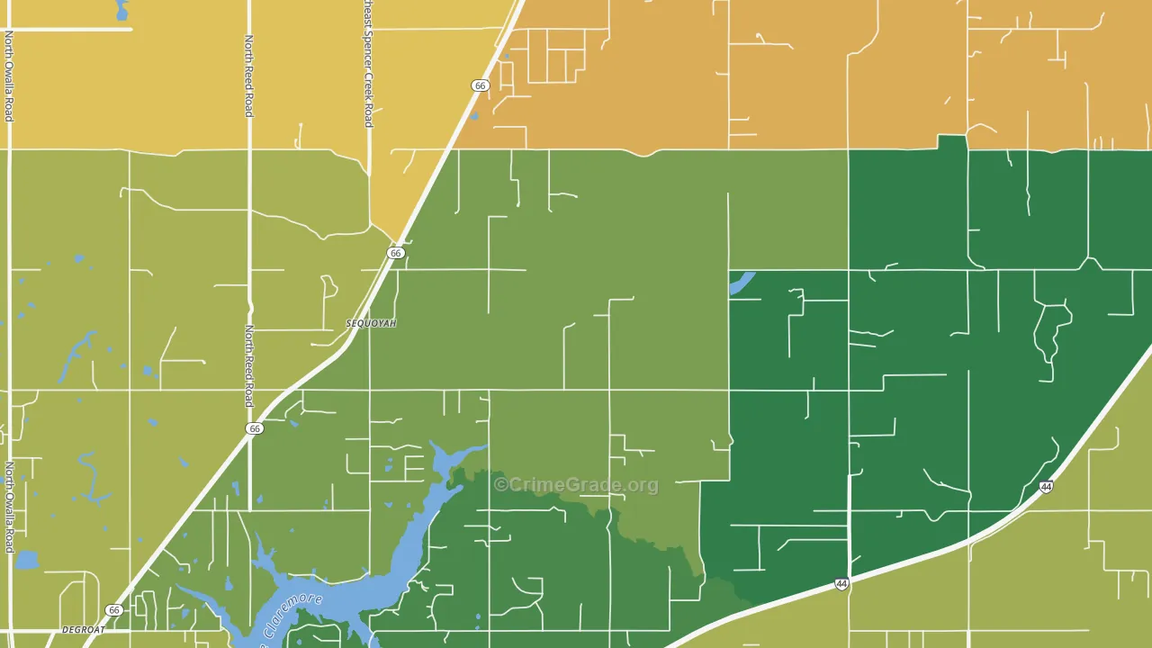 Foyil, OK Map of Murder Rates