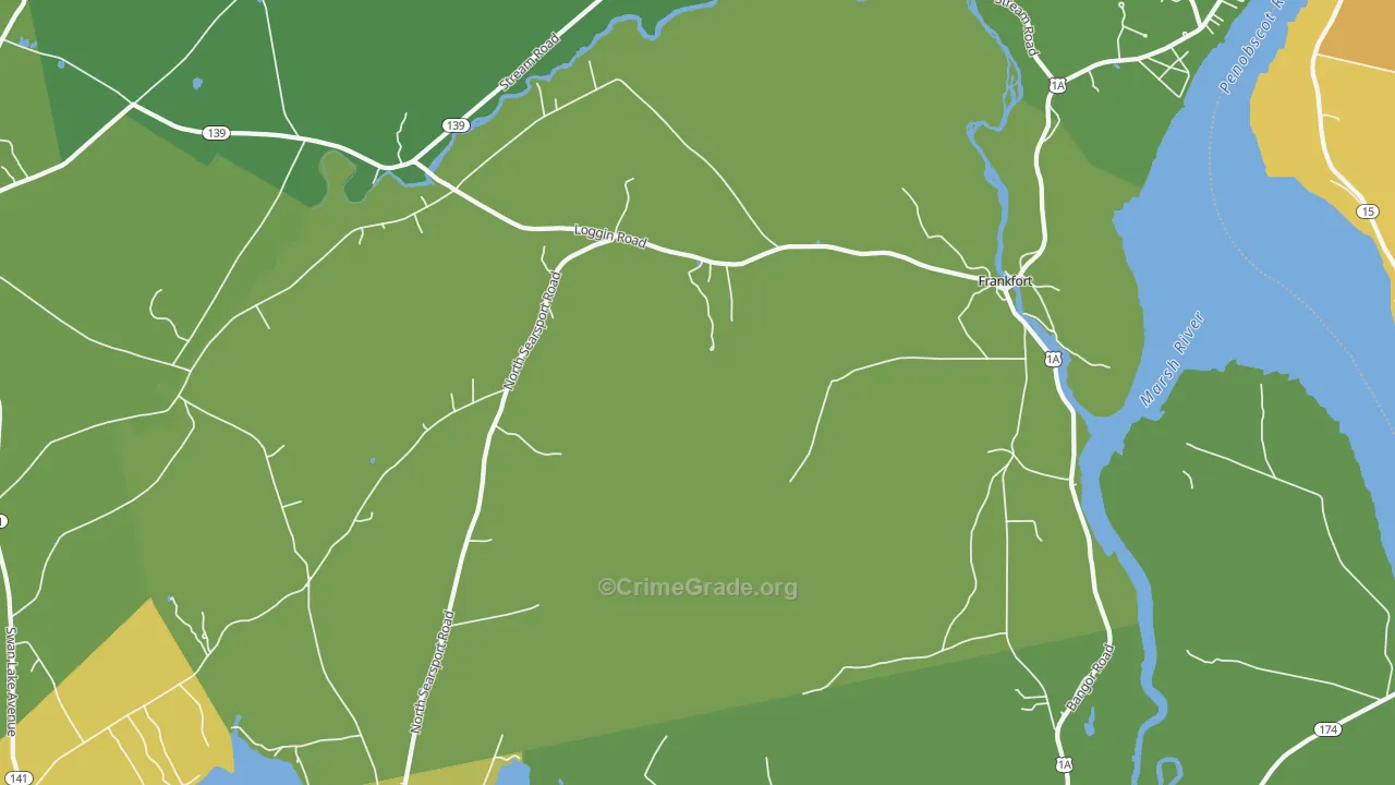 Frankfort, ME Map of Murder Rates