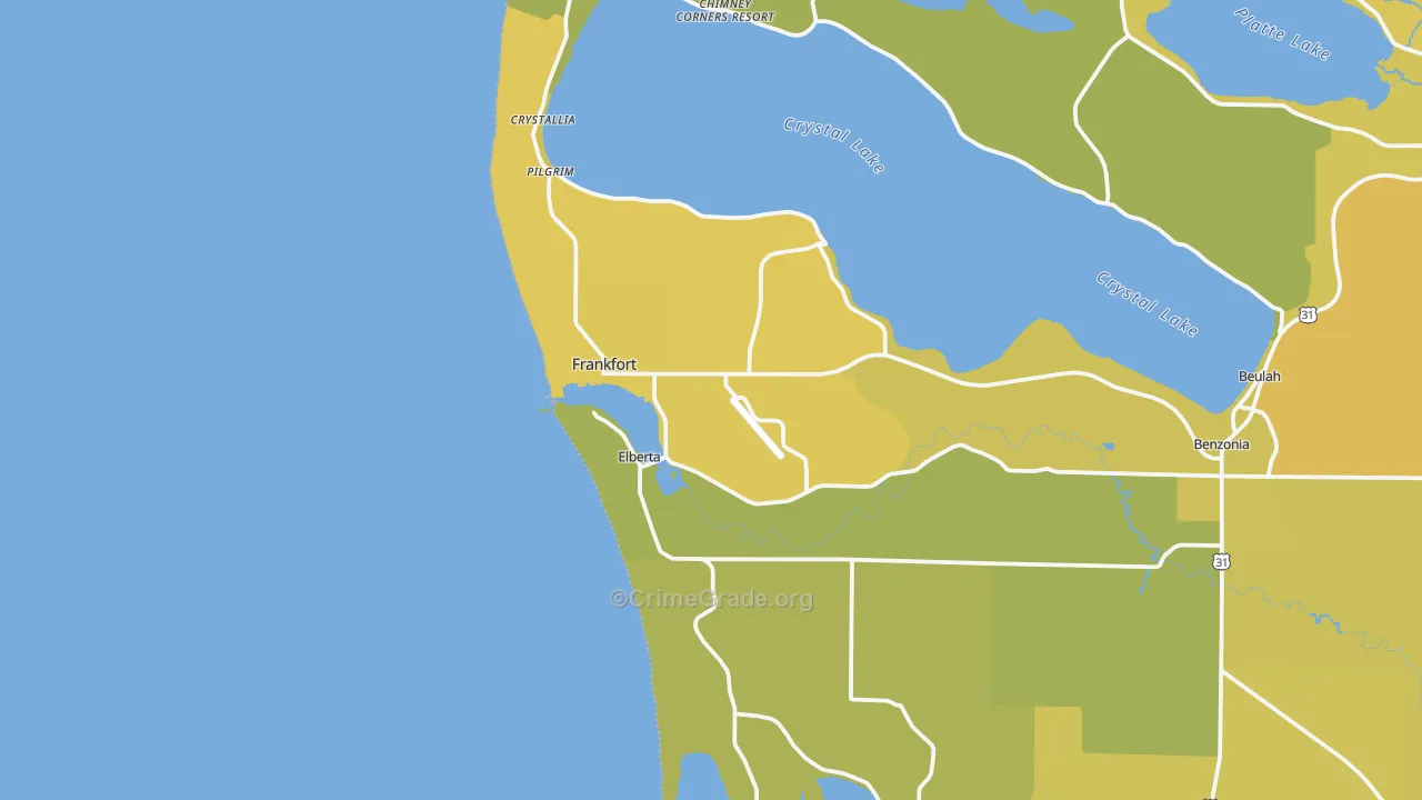 Frankfort, MI Map of Murder Rates
