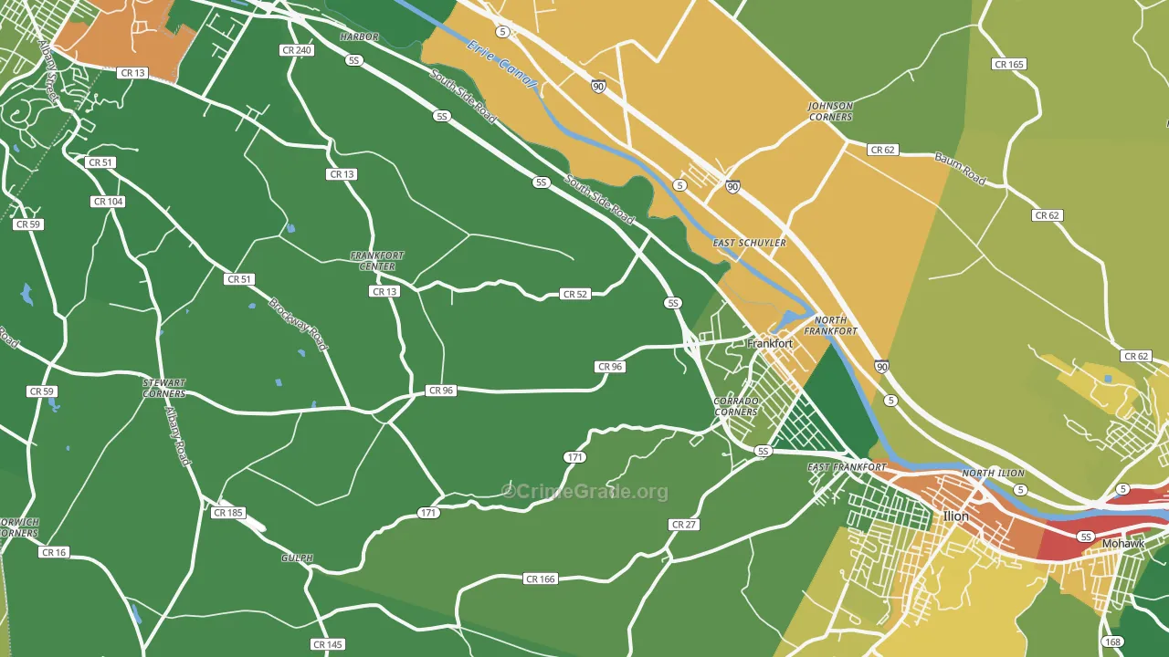 Frankfort, NY Map of Murder Rates