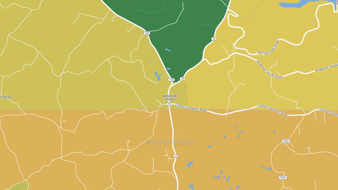 Frankfort Springs, PA Map of Murder Rates
