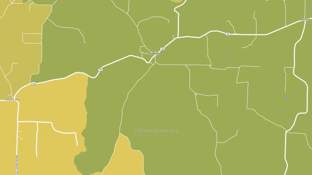 Franklin, AR Map of Murder Rates