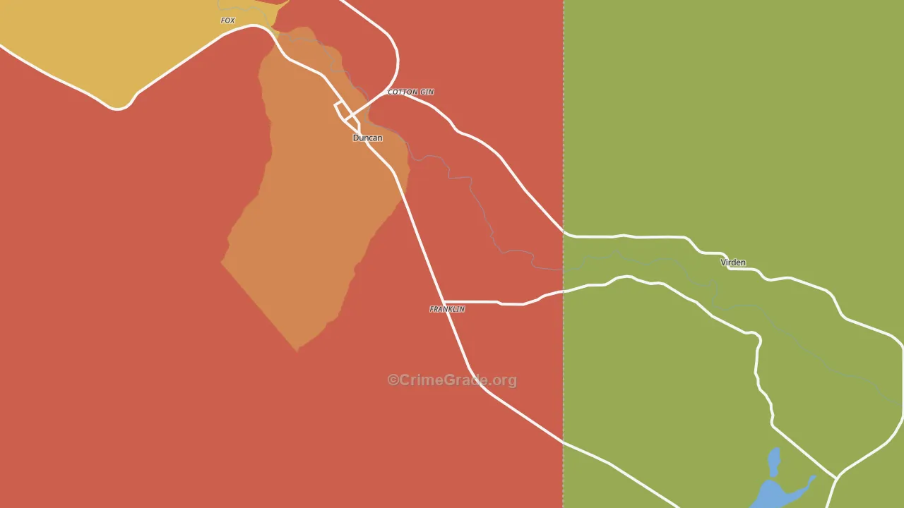 Franklin, AZ Map of Murder Rates