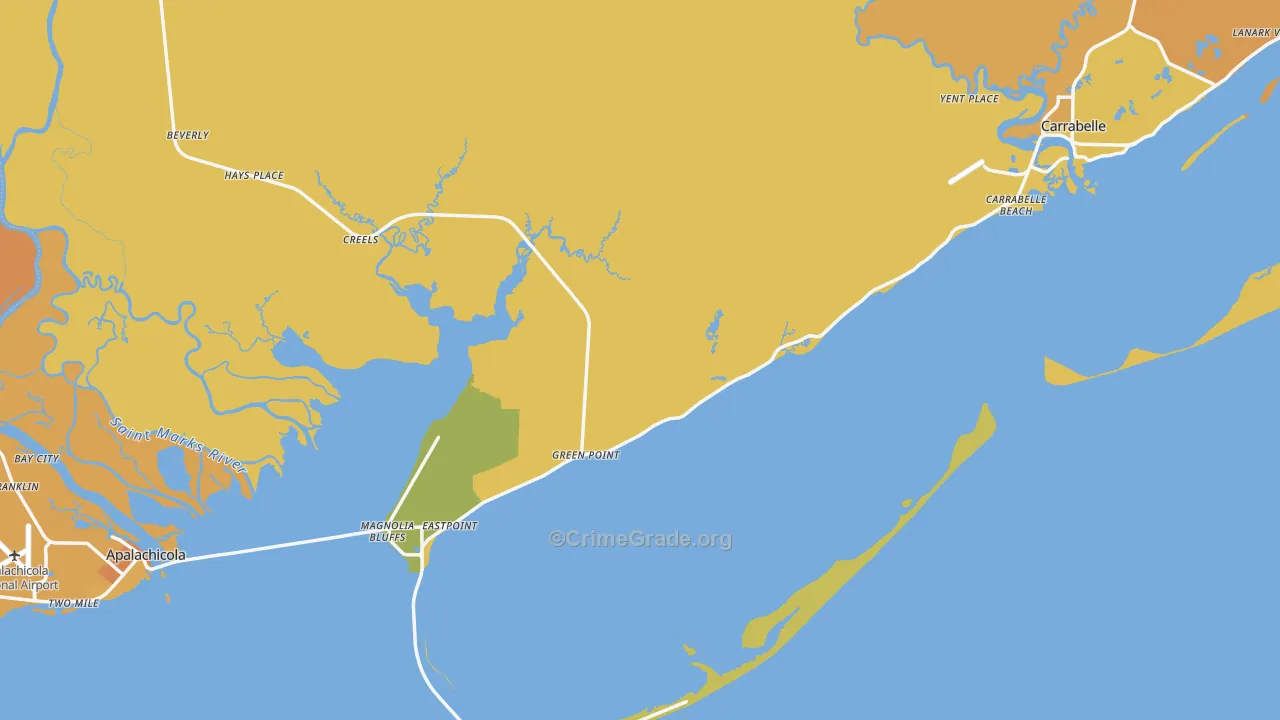 Franklin County, FL Map of Murder Rates