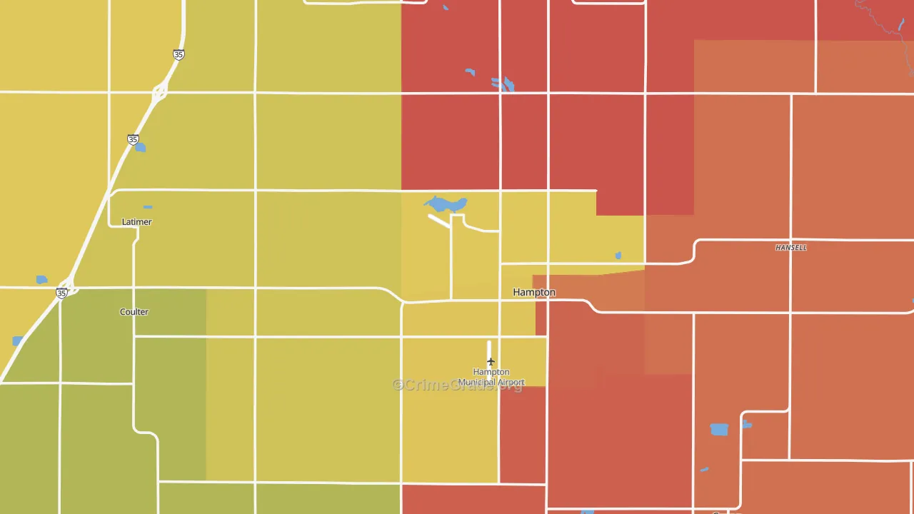 Franklin County, IA Map of Murder Rates