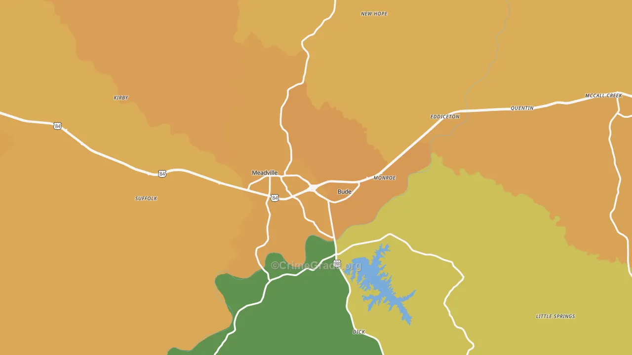 Franklin County, MS Map of Murder Rates