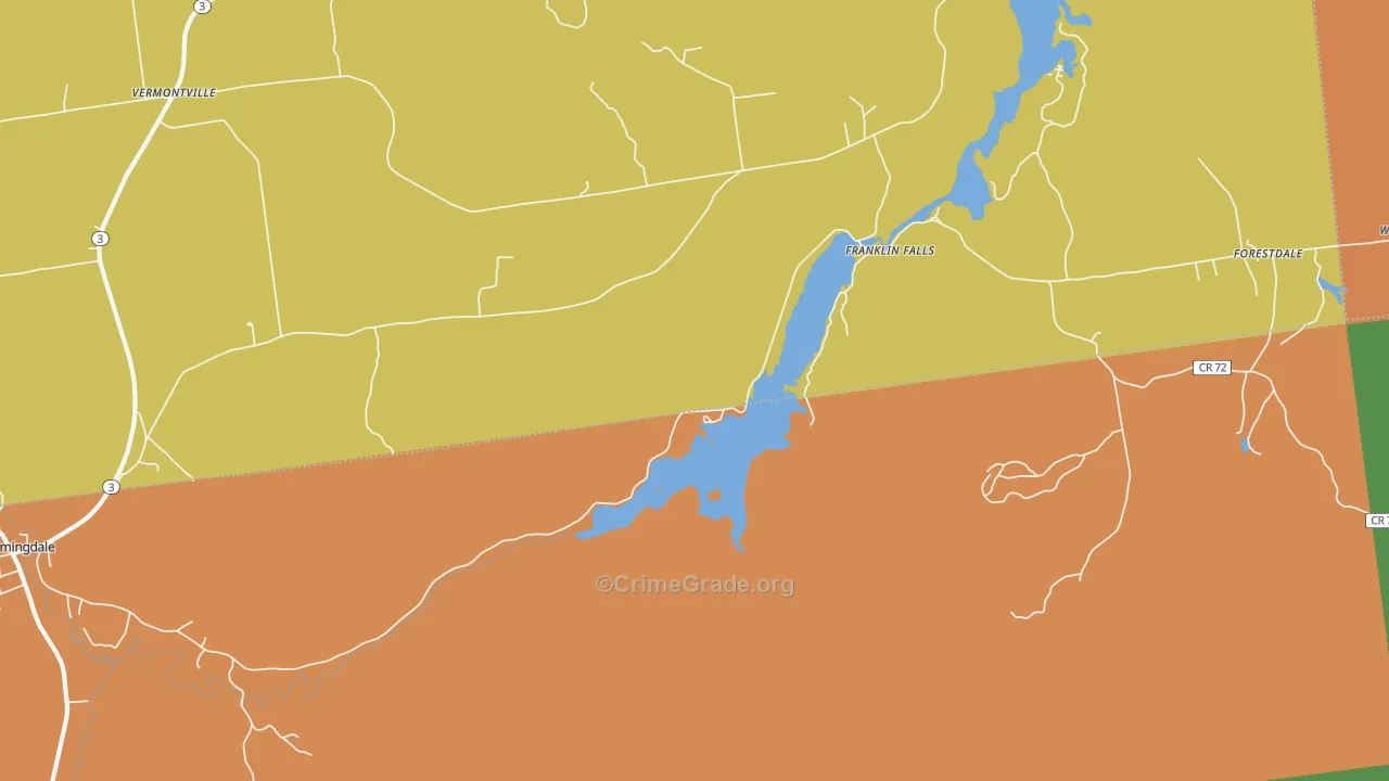 Franklin Falls, NY Map of Murder Rates