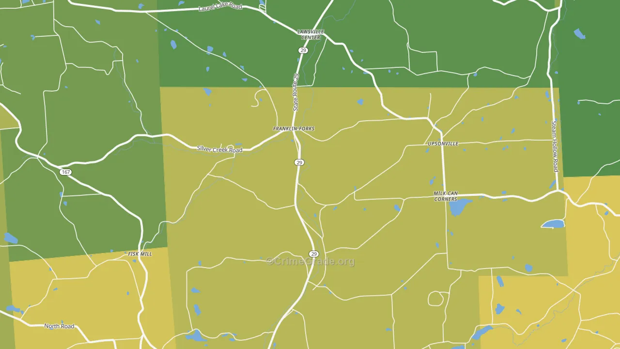 Franklin Forks, PA Map of Murder Rates