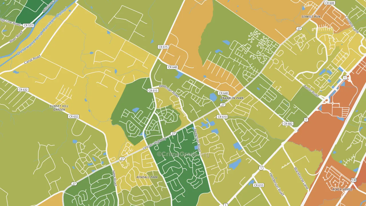 Franklin Park, NJ Map of Murder Rates