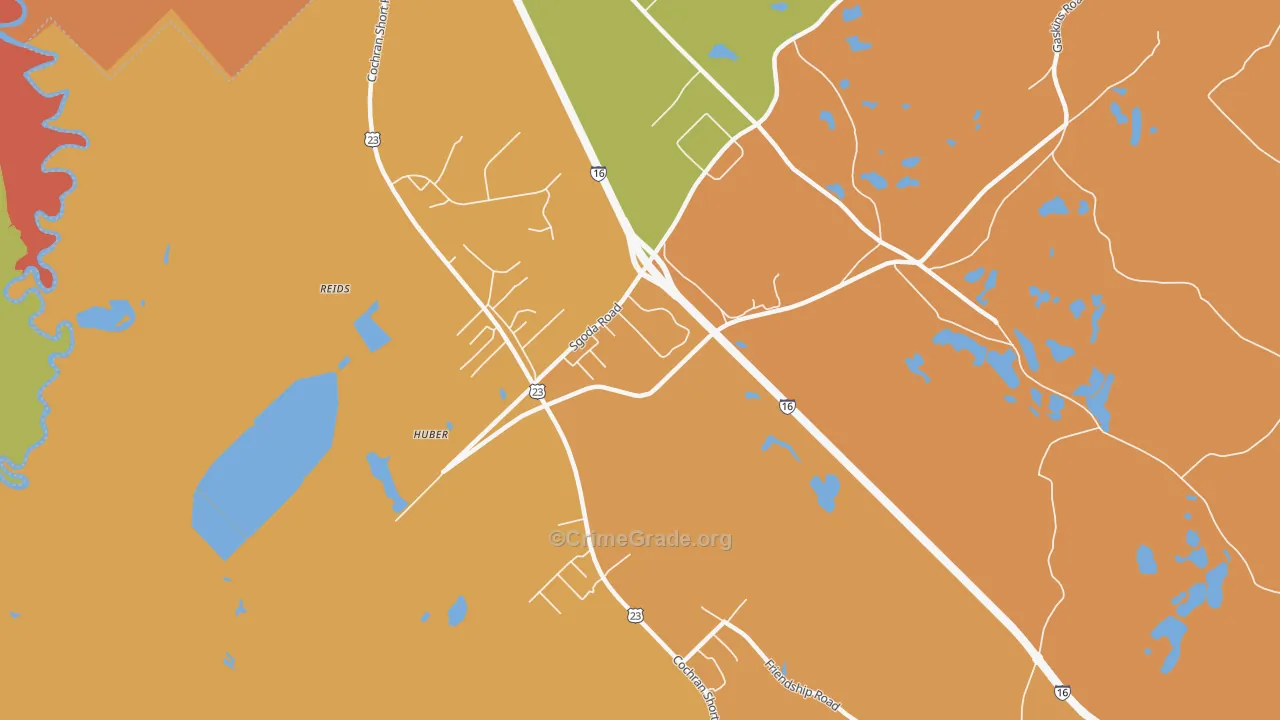 Franklinton, GA Map of Murder Rates