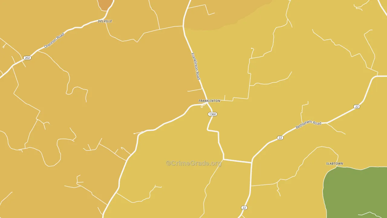 Franklinton, KY Map of Murder Rates