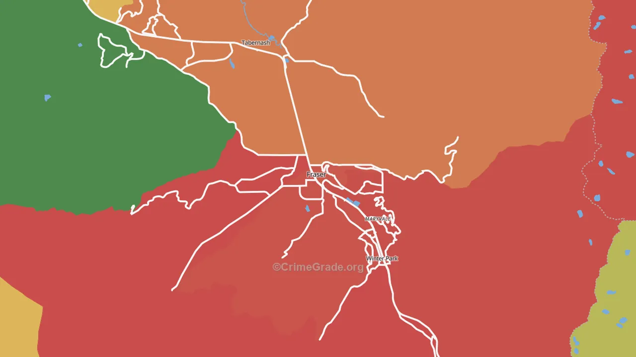 Fraser, CO Map of Murder Rates
