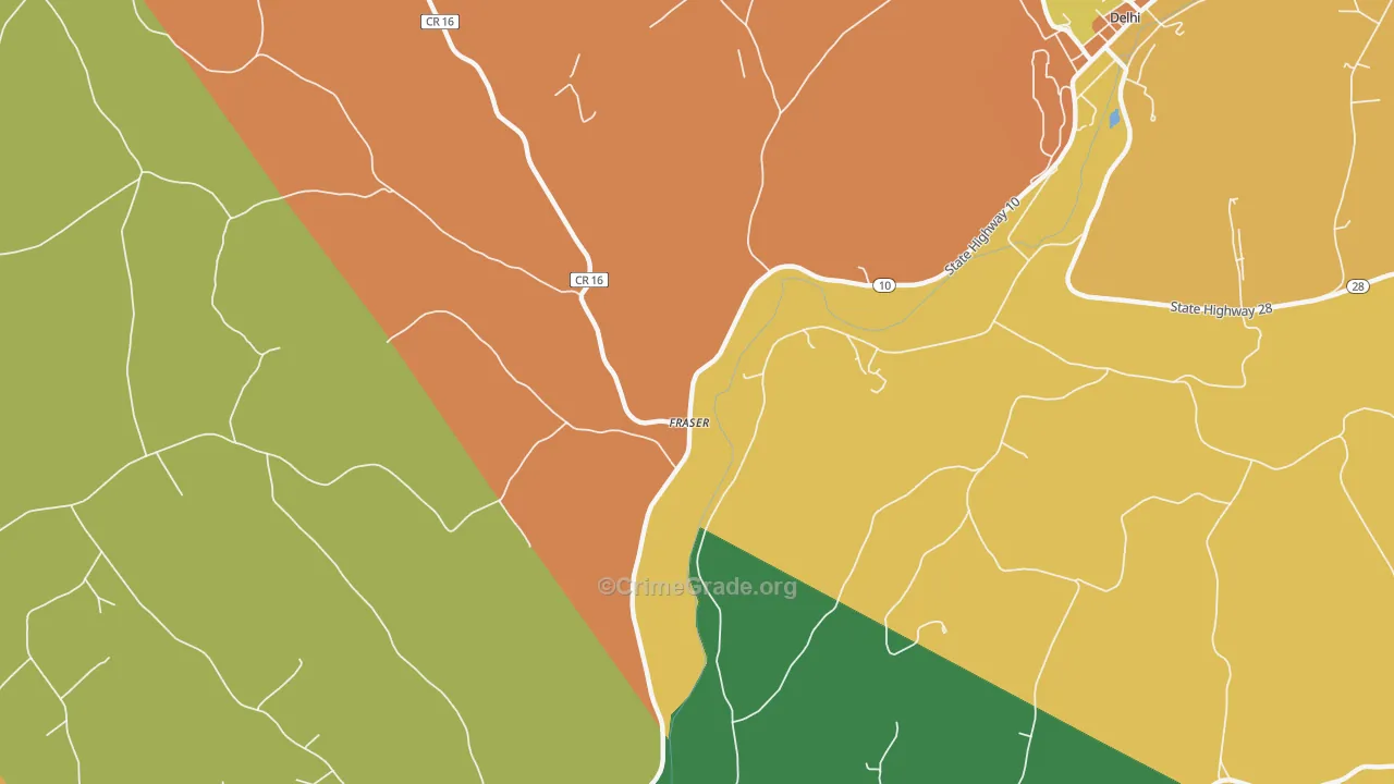 Fraser, NY Map of Murder Rates