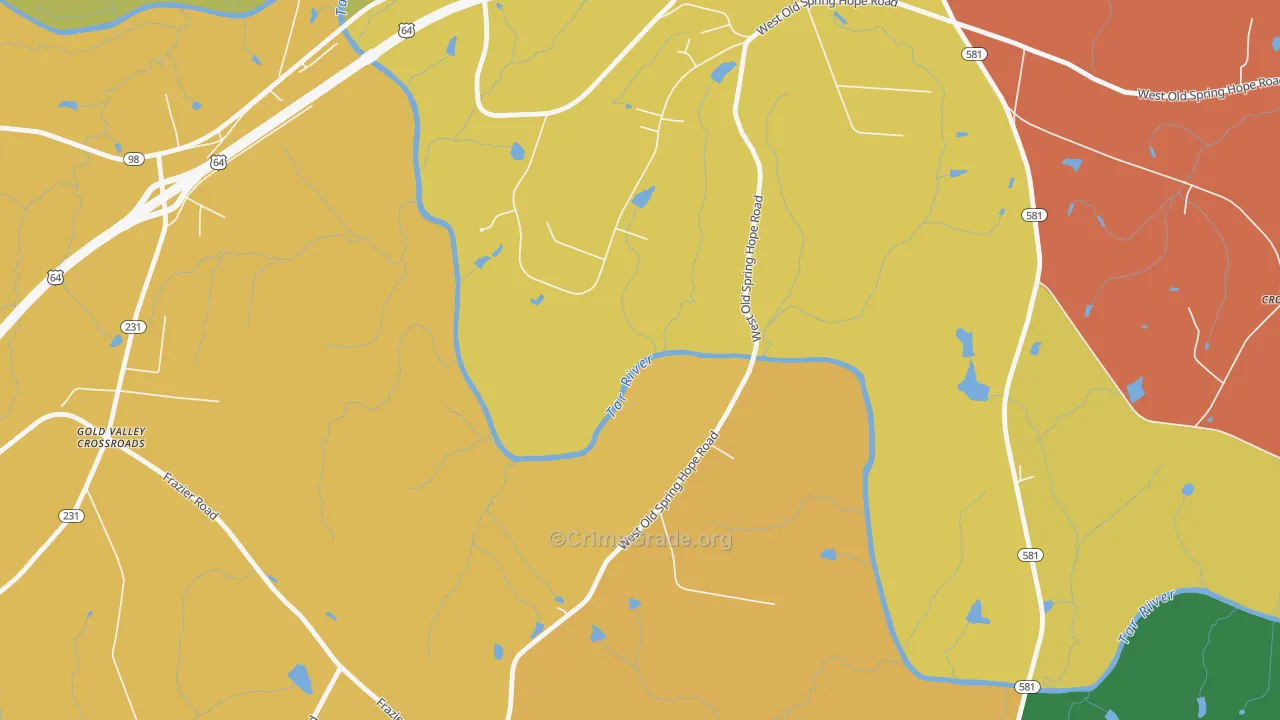 Frazier Crossroads, NC Map of Murder Rates