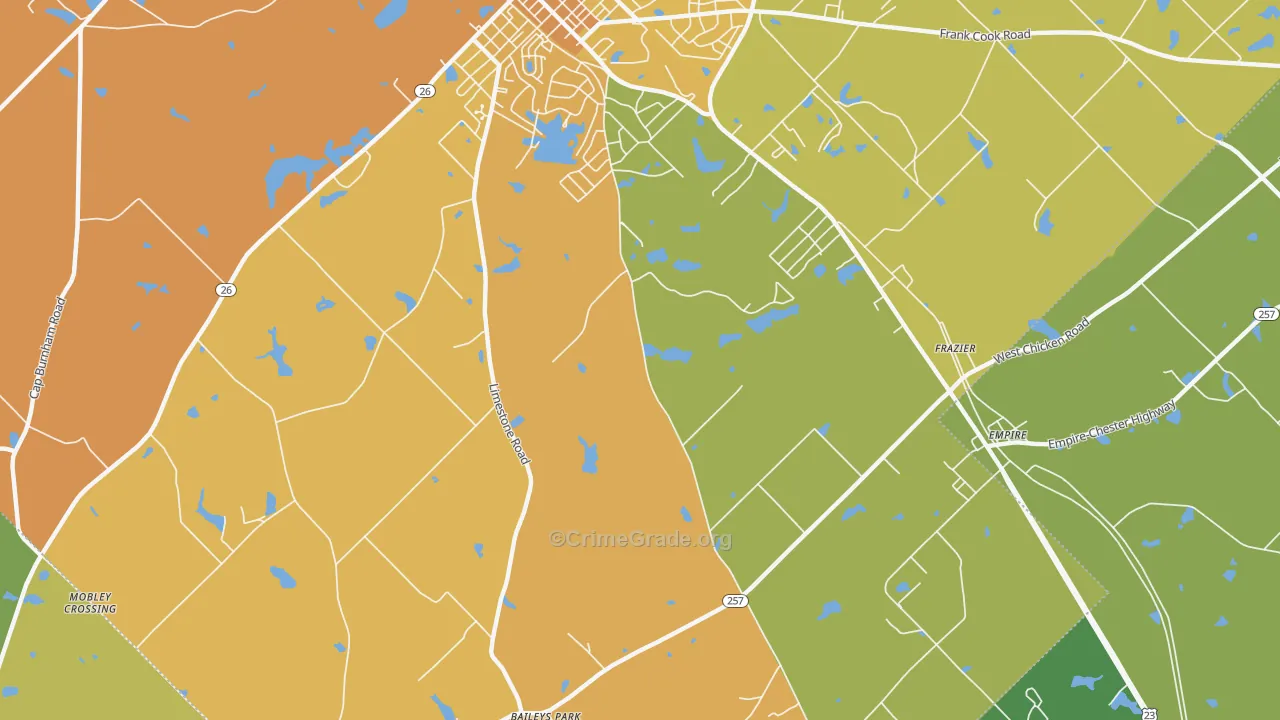 Frazier, GA Map of Murder Rates