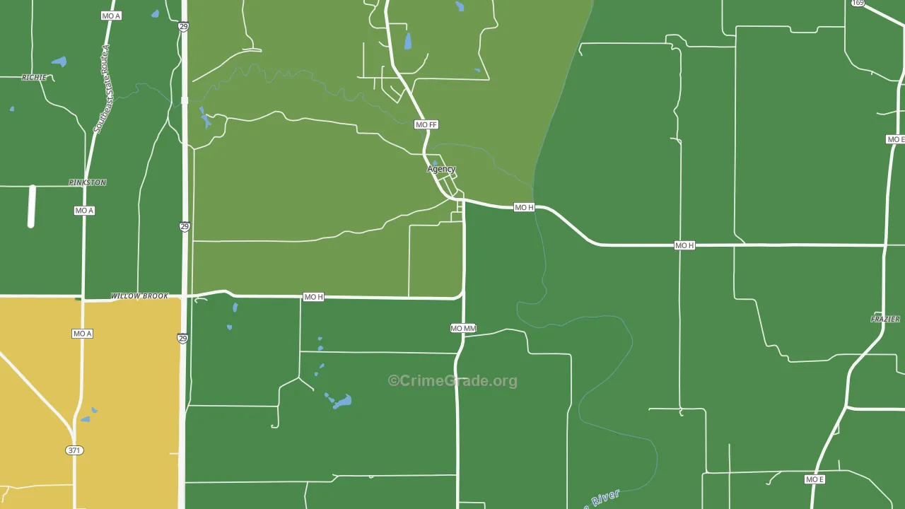 Frazier, MO Map of Murder Rates