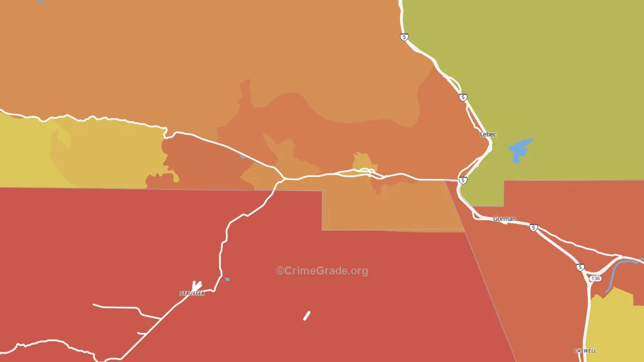 Frazier Park, CA Map of Murder Rates