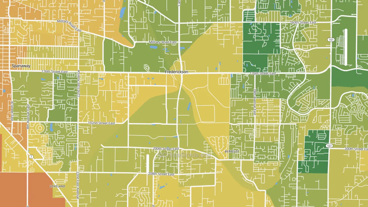 Frederickson, Tacoma, WA Map of Murder Rates
