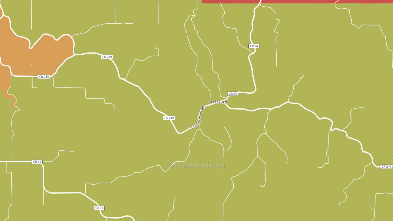 Freeburg, MN Map of Murder Rates