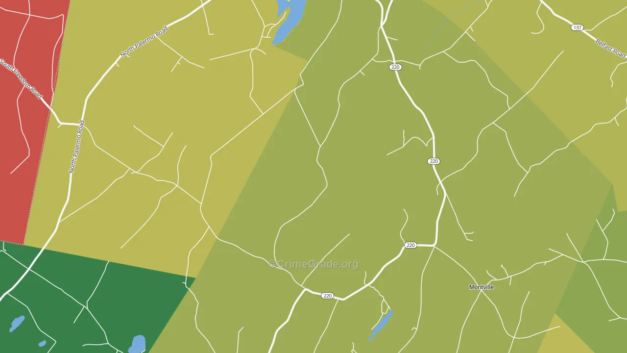 Freedom, ME Map of Murder Rates
