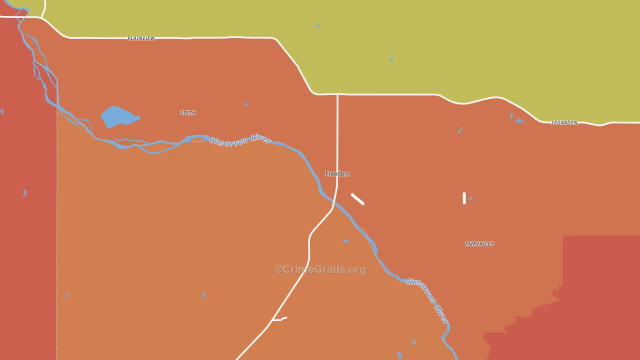 Freedom, OK Map of Murder Rates