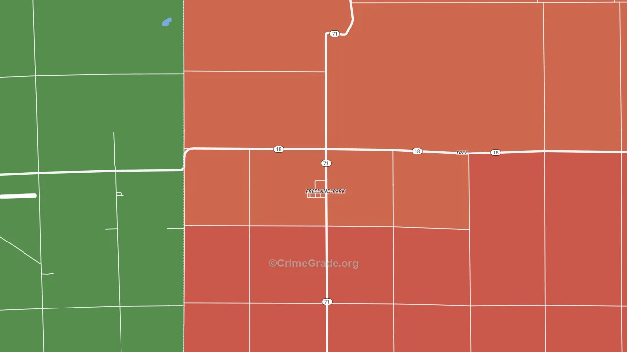Freeland Park, IN Map of Murder Rates