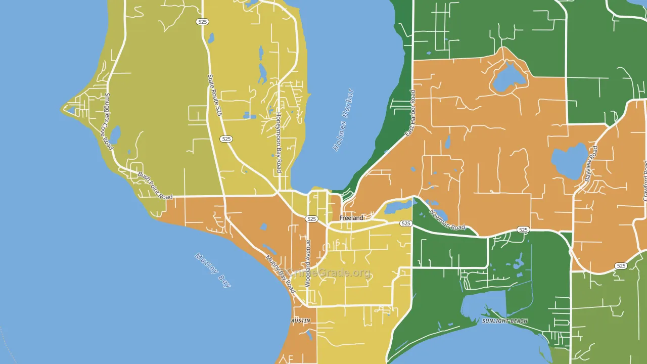 Freeland, WA Map of Murder Rates