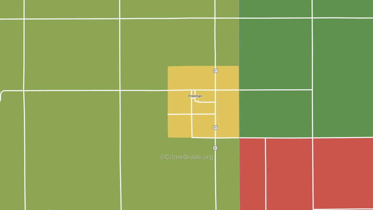 Freeman, SD Map of Murder Rates