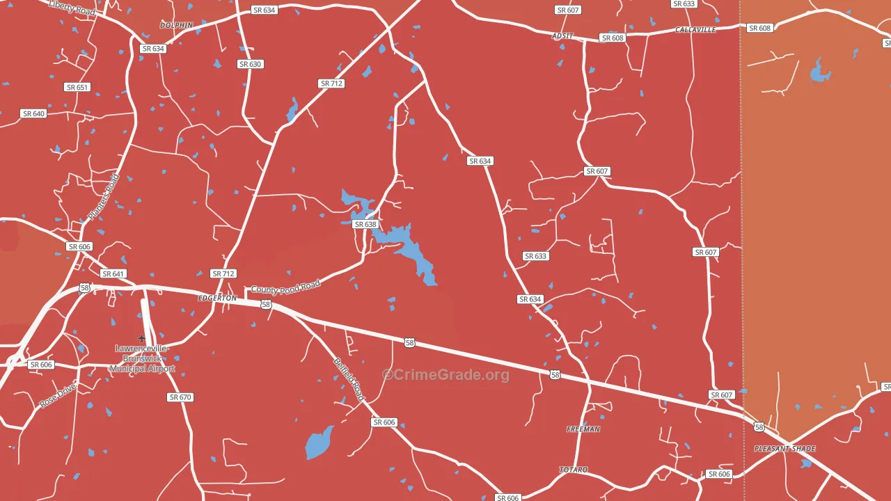 Freeman, VA Map of Murder Rates
