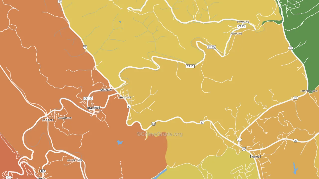 Freeman, WV Map of Murder Rates