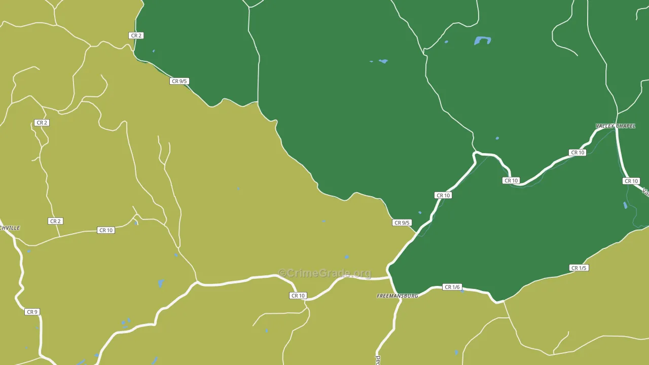Freemansburg, WV Map of Murder Rates