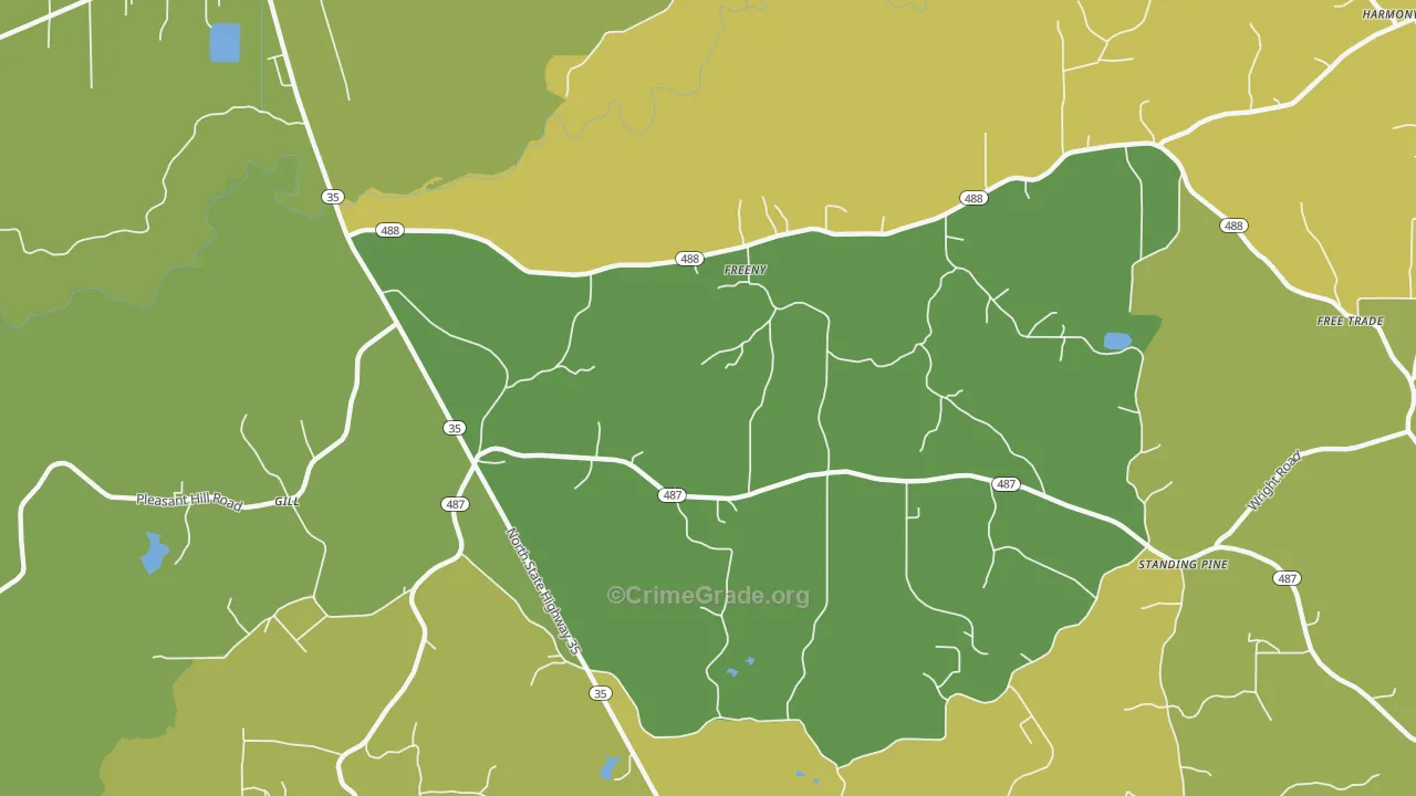 Freeny, MS Map of Murder Rates