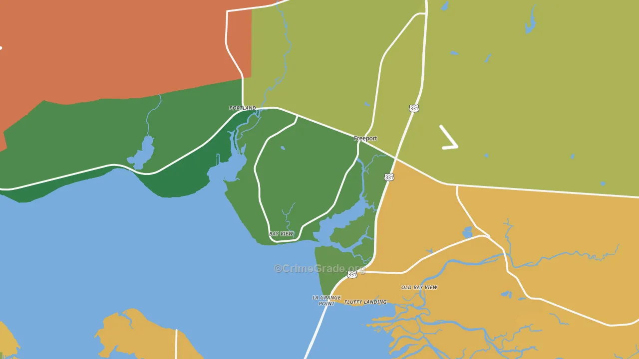Freeport, FL Map of Murder Rates