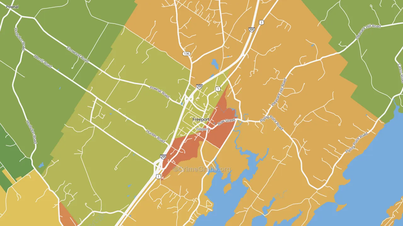 Freeport, ME Map of Murder Rates