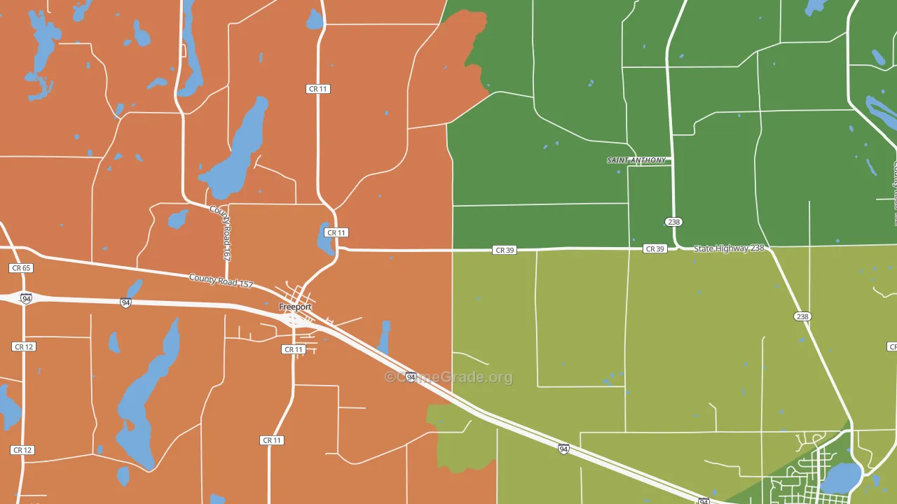 Freeport, MN Map of Murder Rates