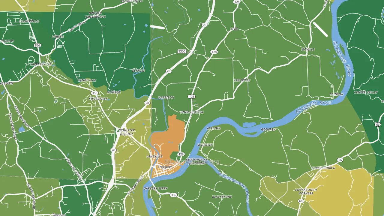 Freeport, PA Map of Murder Rates