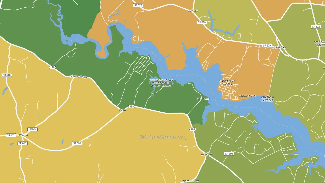 Freeport, VA Map of Murder Rates