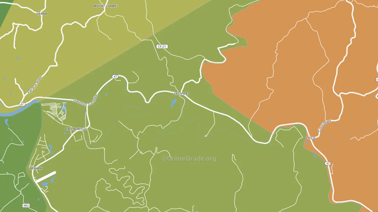 Freeport, WV Map of Murder Rates