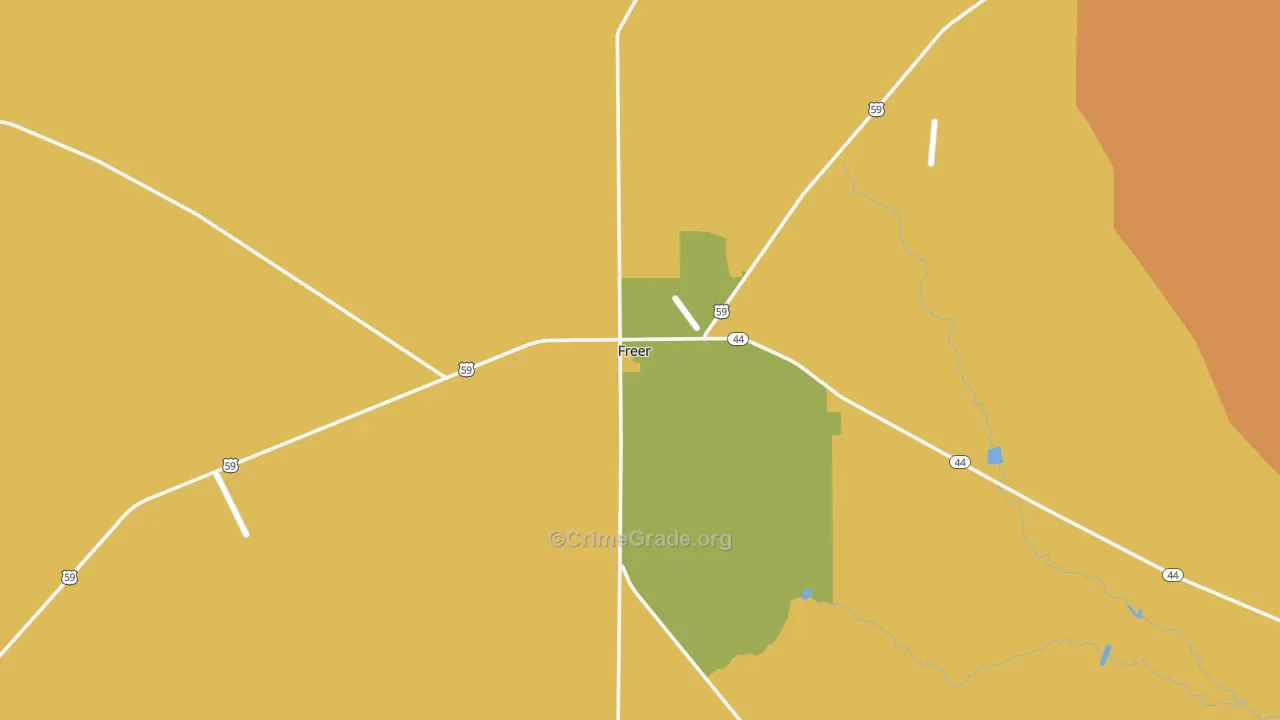 Freer, TX Map of Murder Rates