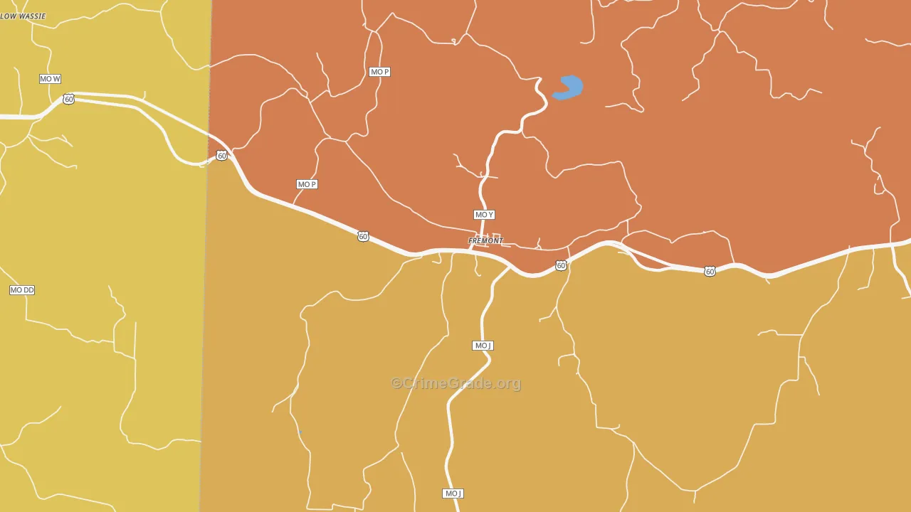 Fremont, MO Map of Murder Rates
